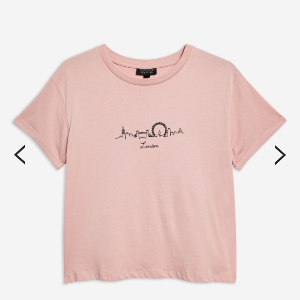 London Embroidered Skyline Tee